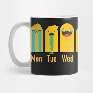 Almost Monday emoji calendar Mug